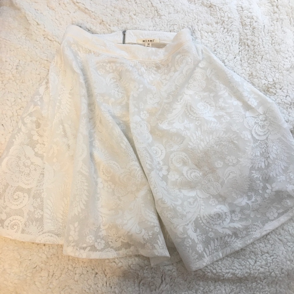Long white skirt